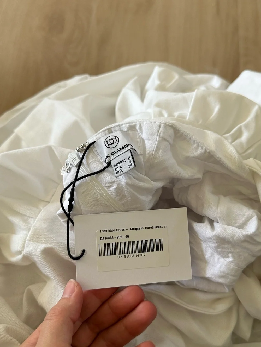 SHOWPO Trish Strapless Tiered Maxi Dress In White - Picture 7 of 7